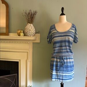 C&C California Mini Dress with Tie Front and Short Sleeves - XS